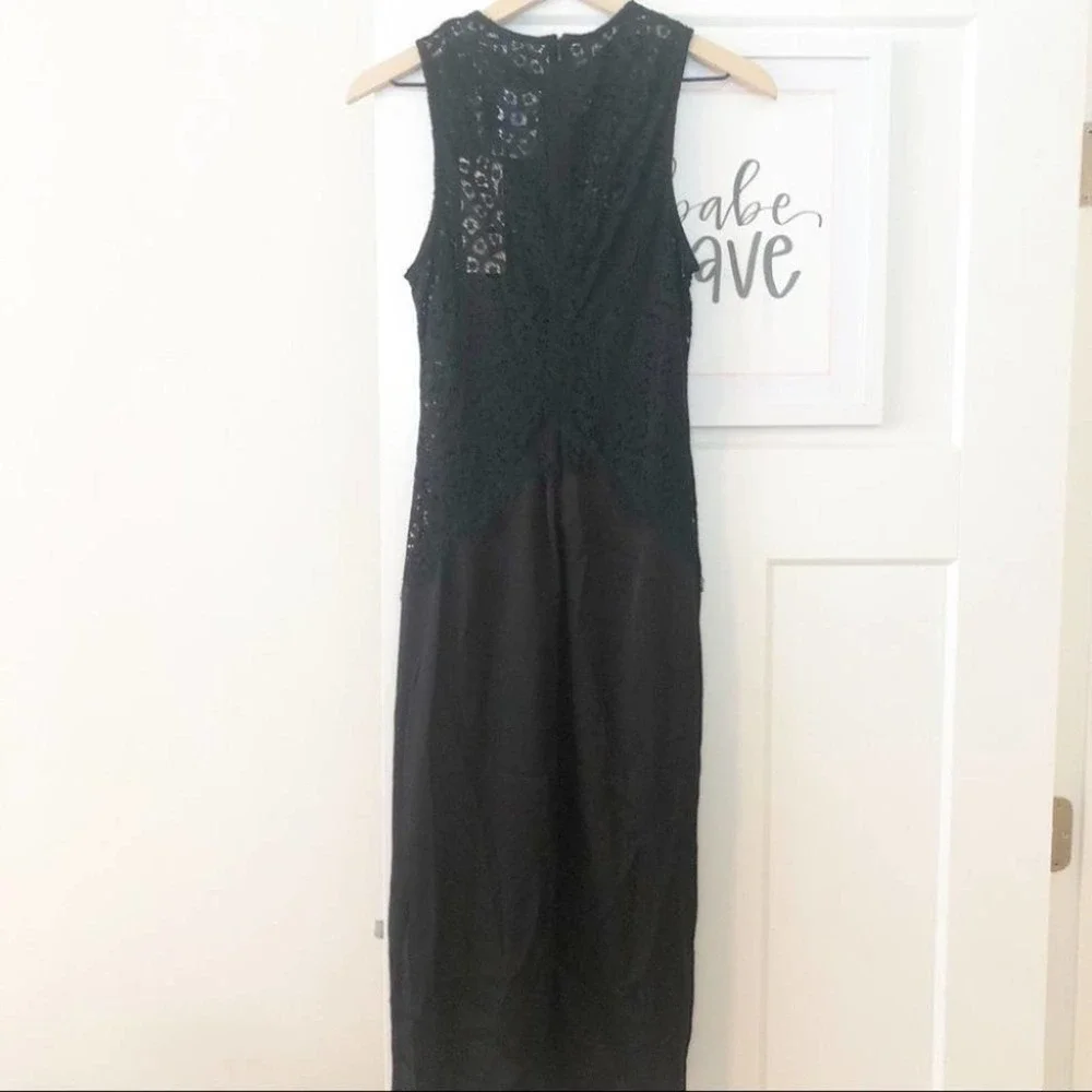 KEEPSAKE THE LABEL Be The One Black Midi Dress Size Medium NEW - Picture 8 of 12